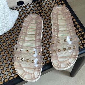 Transparent Ruckstud Summer Slide